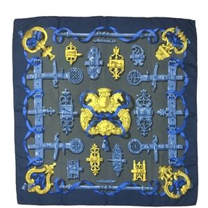 HERMES FERRONNERIE Carre 90 Multicolor Silk 100% Scarf /HE1531